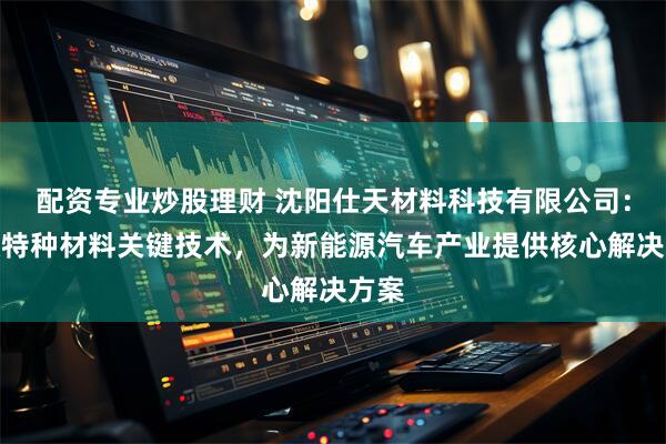 配资专业炒股理财 沈阳仕天材料科技有限公司：突破特种材料关键技术，为新能源汽车产业提供核心解决方案